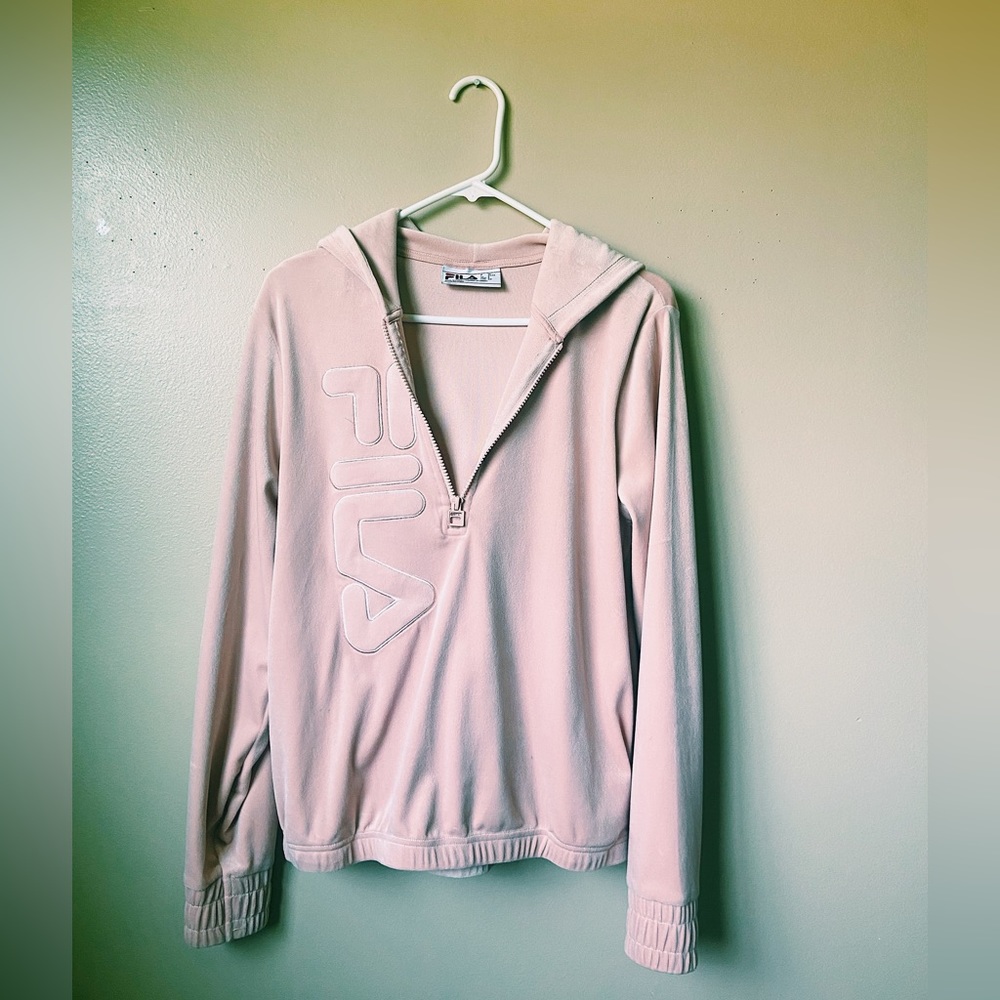 Fila Pink Velvet Hoodie